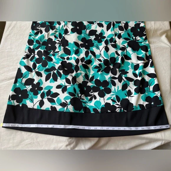 Jessica Howard Dress - Floral Print - Teal, Black and White - size 18W - Picture 12 of 15